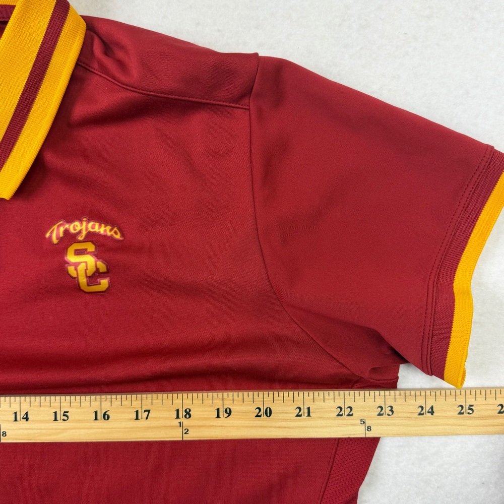Nike USC Southern California Trojans Men's Polo Shirt Size XXL Golf Dri-Fit - Picture 9 of 10